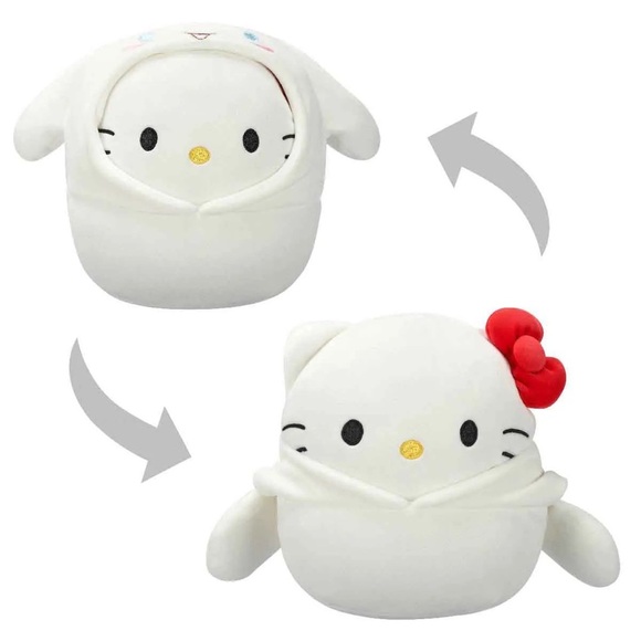 NWT Squishmallows 8” Hello Kitty Cinnamoroll Hoodie Costume White limited editio - Picture 4 of 9